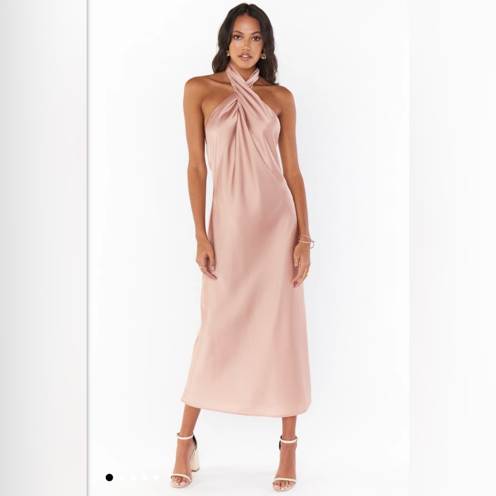 Show Me Your Mumu Jasmine Halter Midi Dress